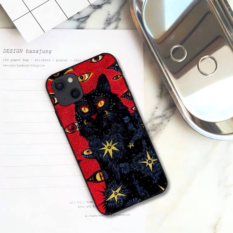 Scary Face Eyes Phone Case For iPhone Mini 11 12 13 14 15 Pro XS Max X Plus SE XR Shell