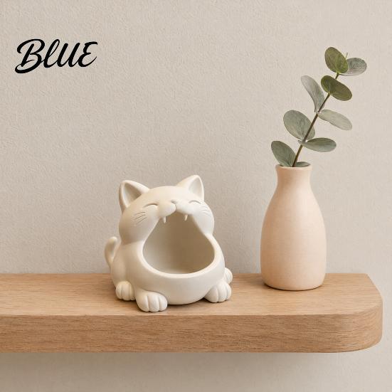 Niche Style Key Large Two-in-one Box Cat Big-Mouthed Container Storage Design Holder Decor Opening Organizer for Keys Jewelry Small