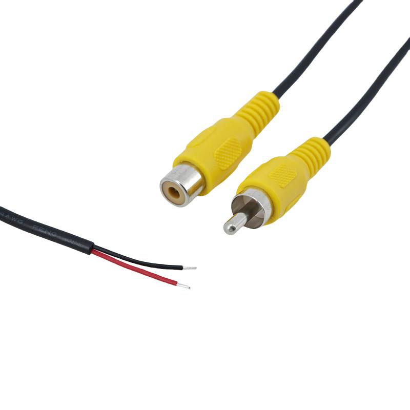 15cm Audio 2pin Rca Female or Male Audio Cable Extension Av Single Head Video Plug Stereo Extension Wire Tools Connector