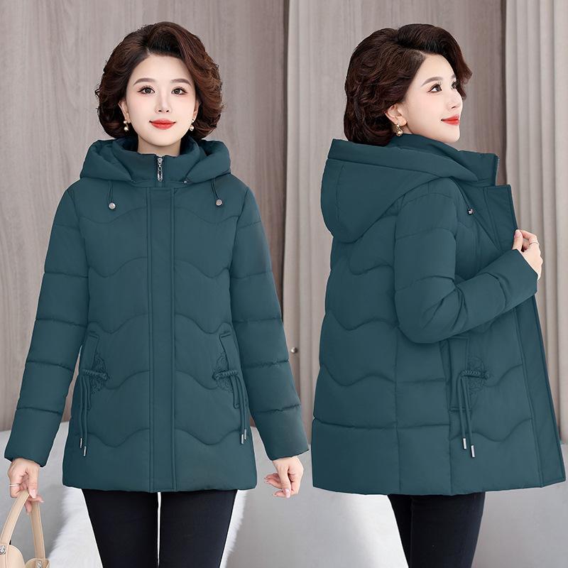 Winter padded jacket 2025 winter new middle-aged and elderly women's autumn and winter cotton jacket short plus-size padded jacket