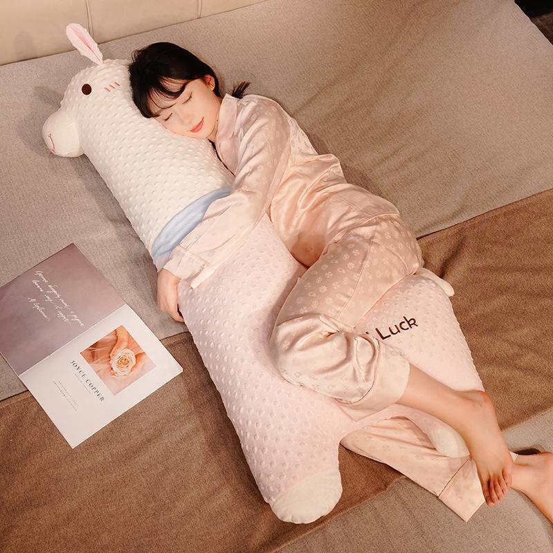 

Cute Alpaca Plush Toy: Sleep Companion & Comfort Doll for Kids, Valentine’s Gift 80cm with removable cover розовый