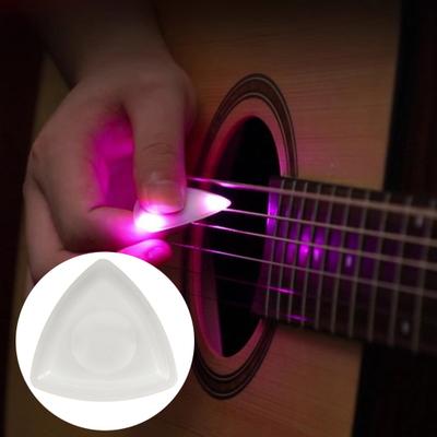 Glowing Guitar Picks LED Light Up Guitar Plectrum Illuminated Guitar Picks Accessory for Acoustic Electric And Bass