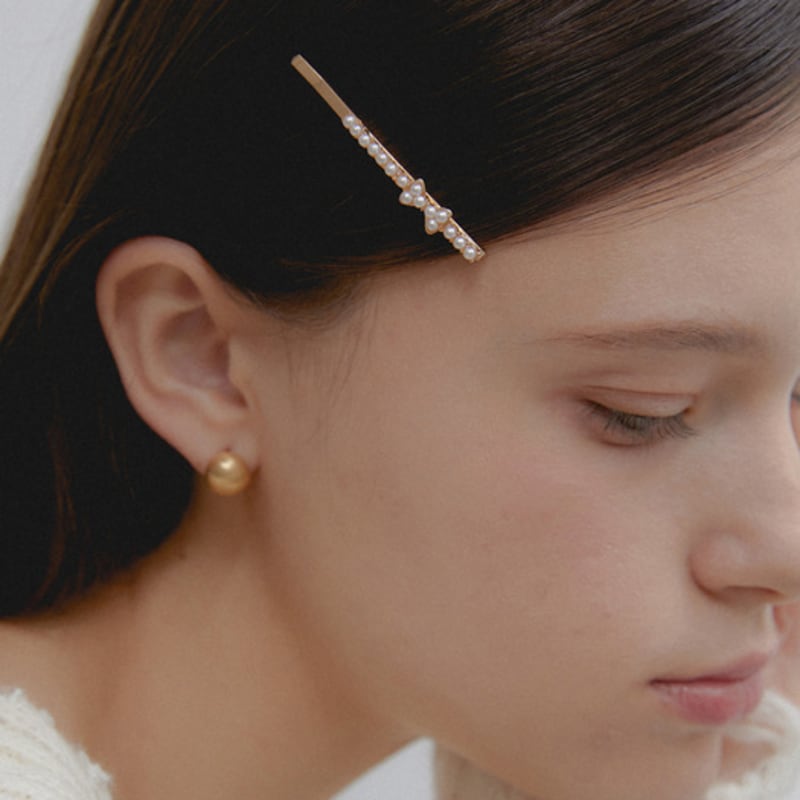 

GETMEBLING Petit Ribbon Pearl Hair Pin ONE(H294)