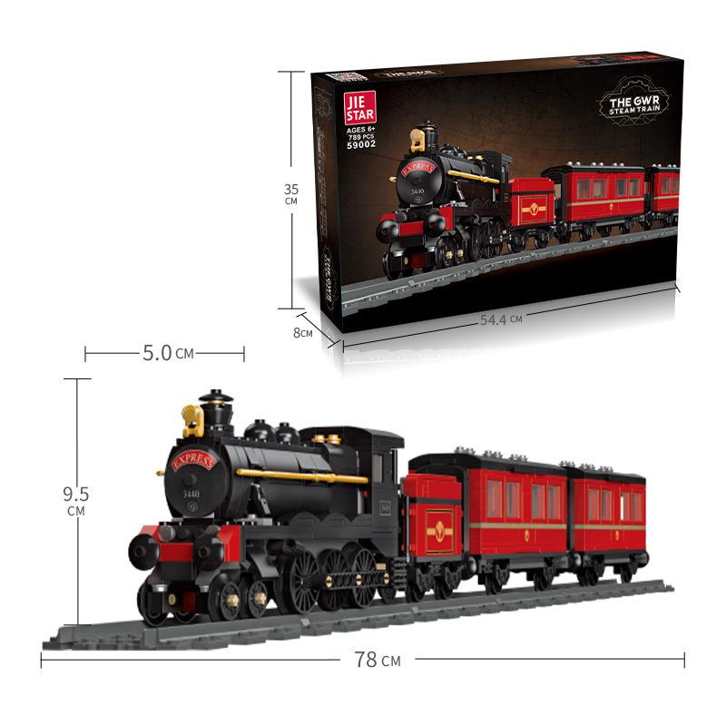 Jie Xing 59001-20TH10 Steam Locomotive Simulation Train Model Children's Assembled Building Blocks Boys Toys