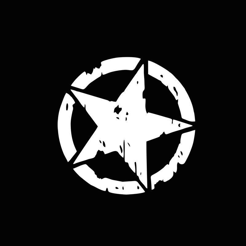 

Персонализированные наклейки на автомобиль с пятиконечной звездой для мотоцикла, окна автомобиля, заднего стекла, бампера 12x12 cm