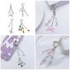 Fashion Star Bowknot Butterfly Hanging Pendant Sweet Phone Strap Bag Decoration Portable Hanging Lanyard for Girls Women