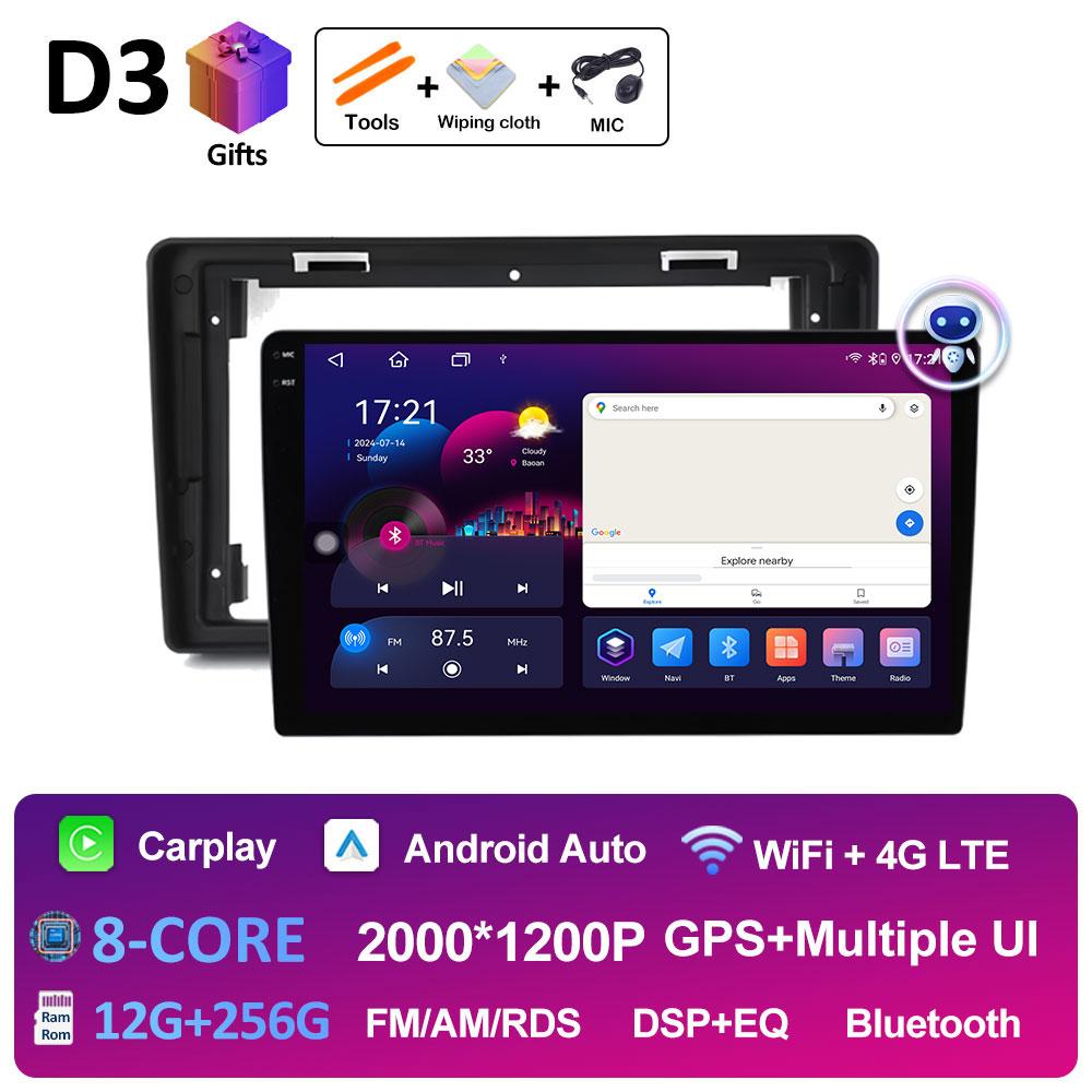 Smart Syetem GPS Navigarion For Citroen C2 C3 2001 2002 2003 2004 - 2010 Android 14 Wireless Carplay Cooling Fan Blurtooth WIFI