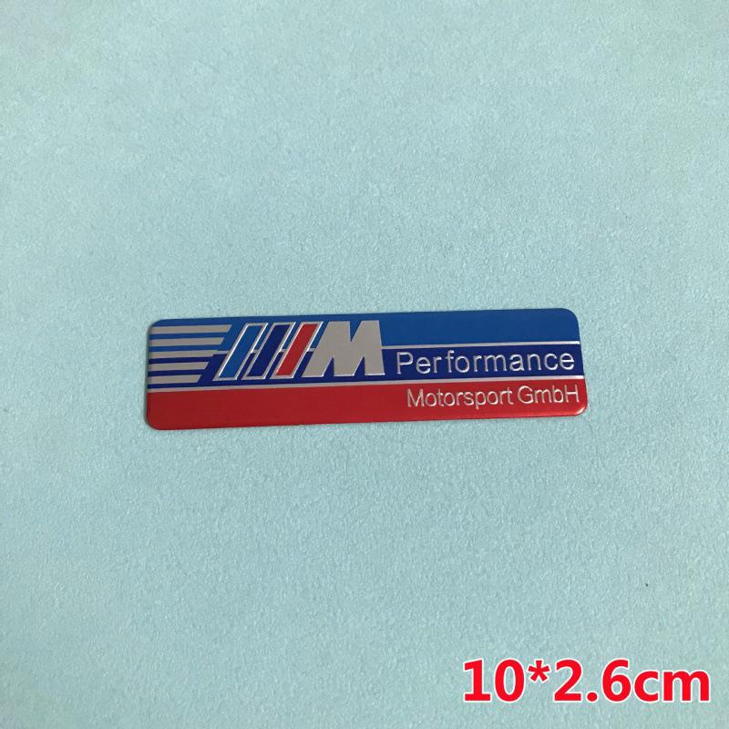 

Металеві наклейки з логотипом BMW M Performance: Декоративна етикетка з алюмінієвої таблички для крила.