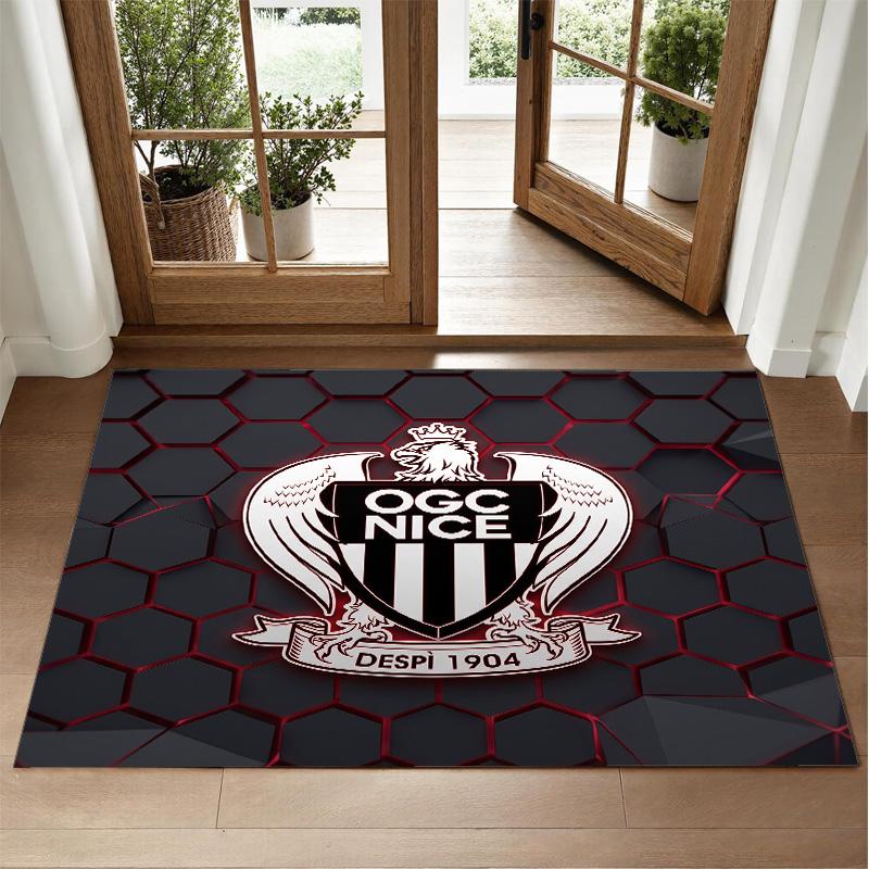OGC Nice FC Design Crystal Velvet Rug Soft Decorative Mat for Bedroom Entrance