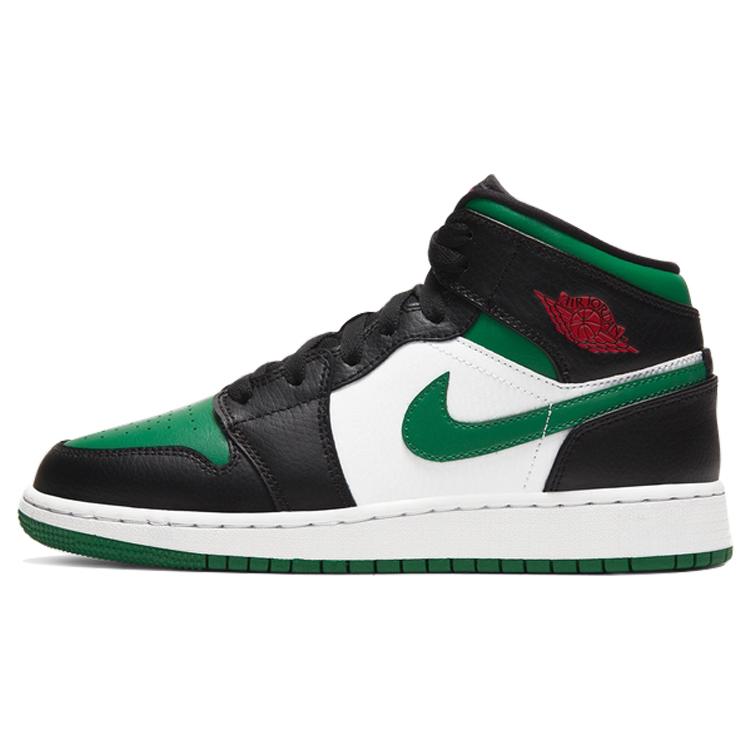 Jordan 1 Mid Green Toe GS 554725-067 37.5