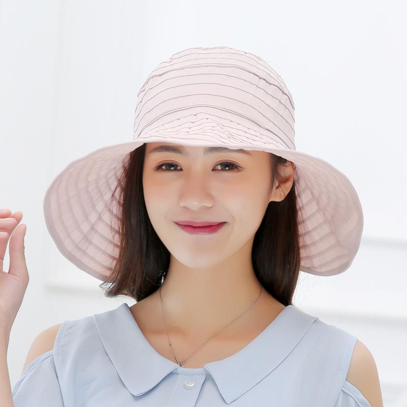 Sun Hat Women'S Cloth Hat Summer Empty Top Big Brim Sun Hat Foldable Travel Beach Mountaineering Hat Sun Hat