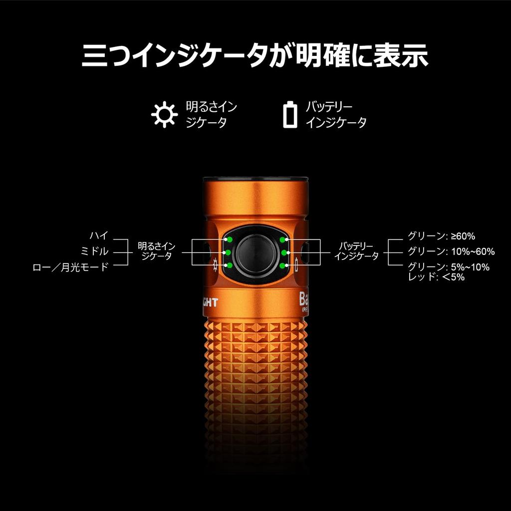 OLIGHT Baton 4 1300 Stepless Mini for IPX8 Emergency and Power Outage Preparedness Flashlight, Lumens, Compact, Powerful, Dimming, Flashlight,