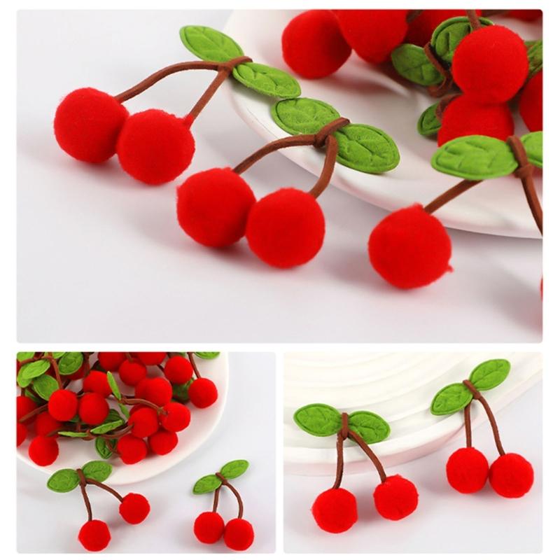 Pack of 100 Cherrys Blossoms Florals Pompoms for Craft Hair Accessories Decorative Materials