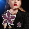 Women's Light Luxury Design Elegant Inlaid Zircon Maple Leaf Brooch Fashionable And Versatile Niche Design Sense Brooch