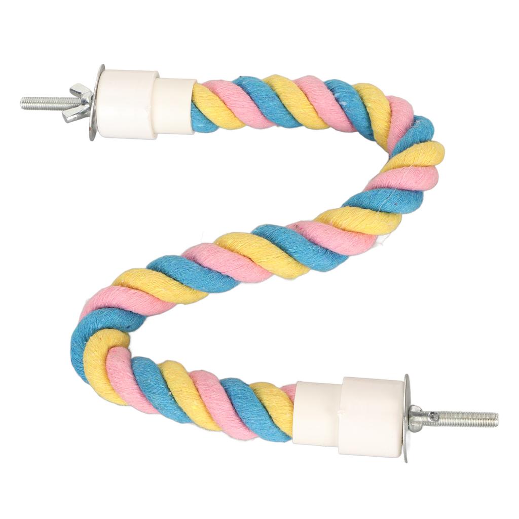 Kolorowa, elastyczna, bezpieczna, wspinaczkowa zabawka dla papug z bawełnianej liny dla nimf i papug nierozłączek