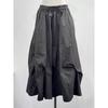 Geweldige X Goederen Uitbarsting! Grijze Geplooide Parka Rok Dames Zomer Stijlvol Yamamoto Stijl Mooie Midi Rok