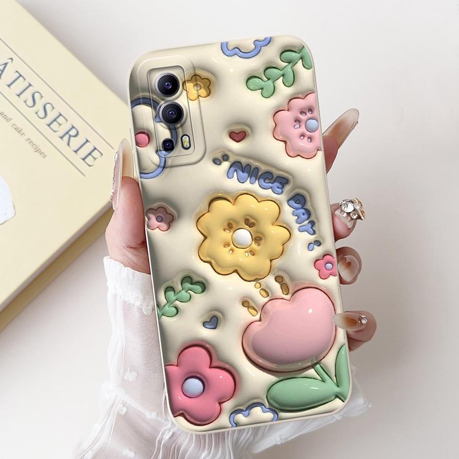 For Vivo Y52 5G V2053 Case Cute Cartoon Panda Duck Rabbit Shockproof Silicone TPU Phone Cover For Vivo Y72 5G V2041 IQOO Z3 Capa