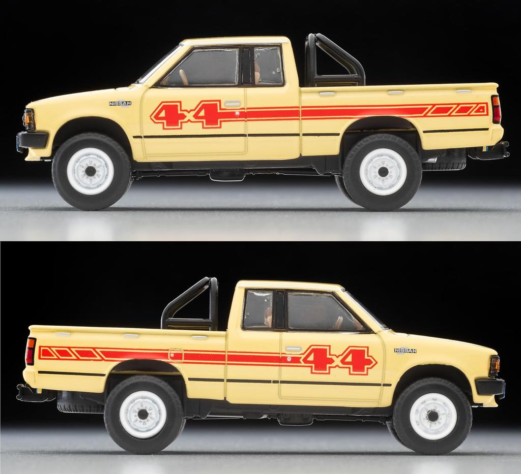 Tomytec Tomica Limited Vintage Neo LV-N321a Nissan 4x4 King Cab Truck (Yellow, North American Specification) - Fully Assembled