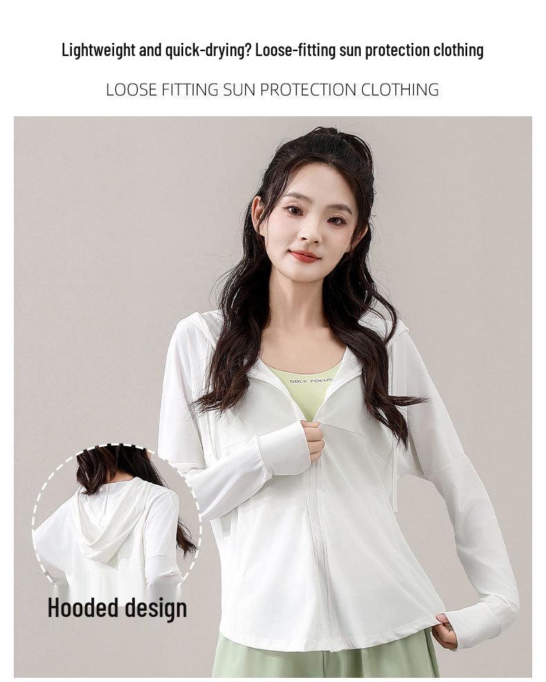 Dámský rychleschnoucí oblek z ledového hedvábí s ochranou proti slunci pro venkovní fitness aktivity