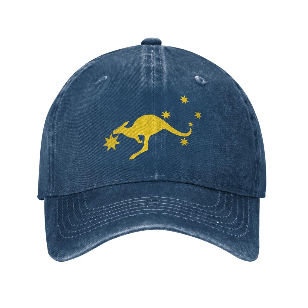 Australia Kangaroo Southern Cross Unisex Unstructured Baseball Caps Aussie Flag Distressed Denim Hat Outdoor Adjustable Snapback