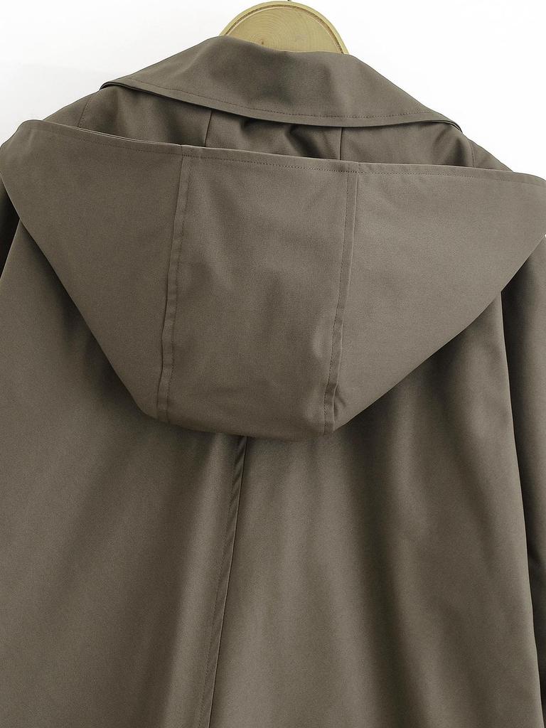 Damen Mode Kapuzenmantel Windjacke Lässig Europäisch & Amerikanisch