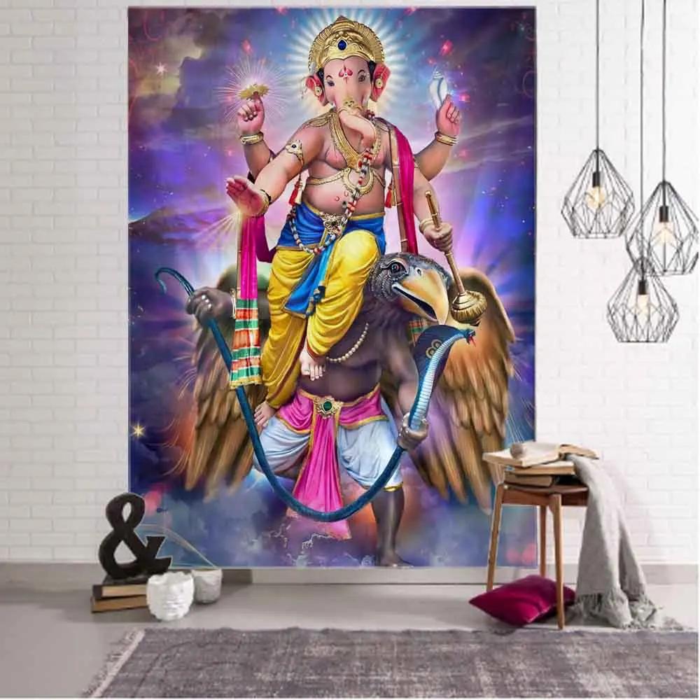 

Lakshmi Deity Tapestry 2D Flat Print Prosperous Home Decor Bedroom Living Room Tapestry Charming Functional Sacred Lively Hindu 74x94cm(29x37in)