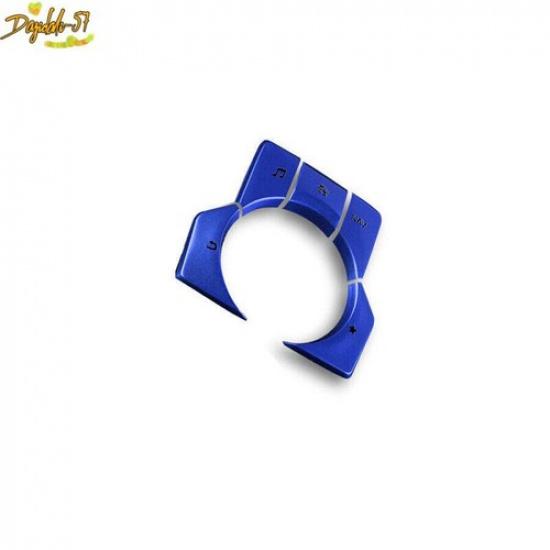 For Mazda CX-5 CX5 2018- Blue Aluminum Console Multimedia Button Cover Decor