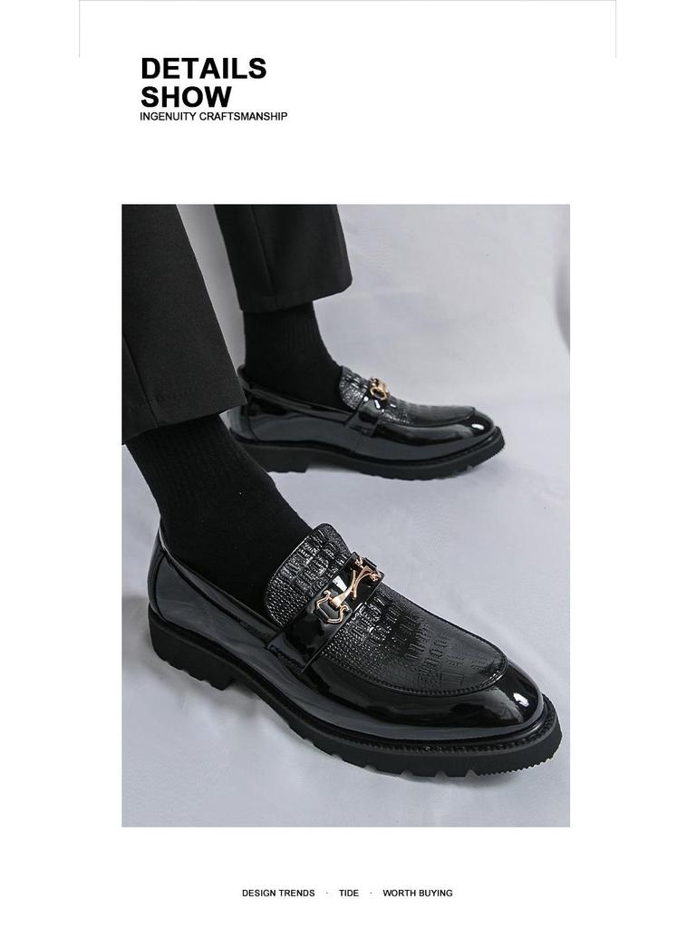 Herren Übergröße Spitzschuh Leder Slipper: Formelle & Freizeitliche Slipper im Britischen Stil für das Büro