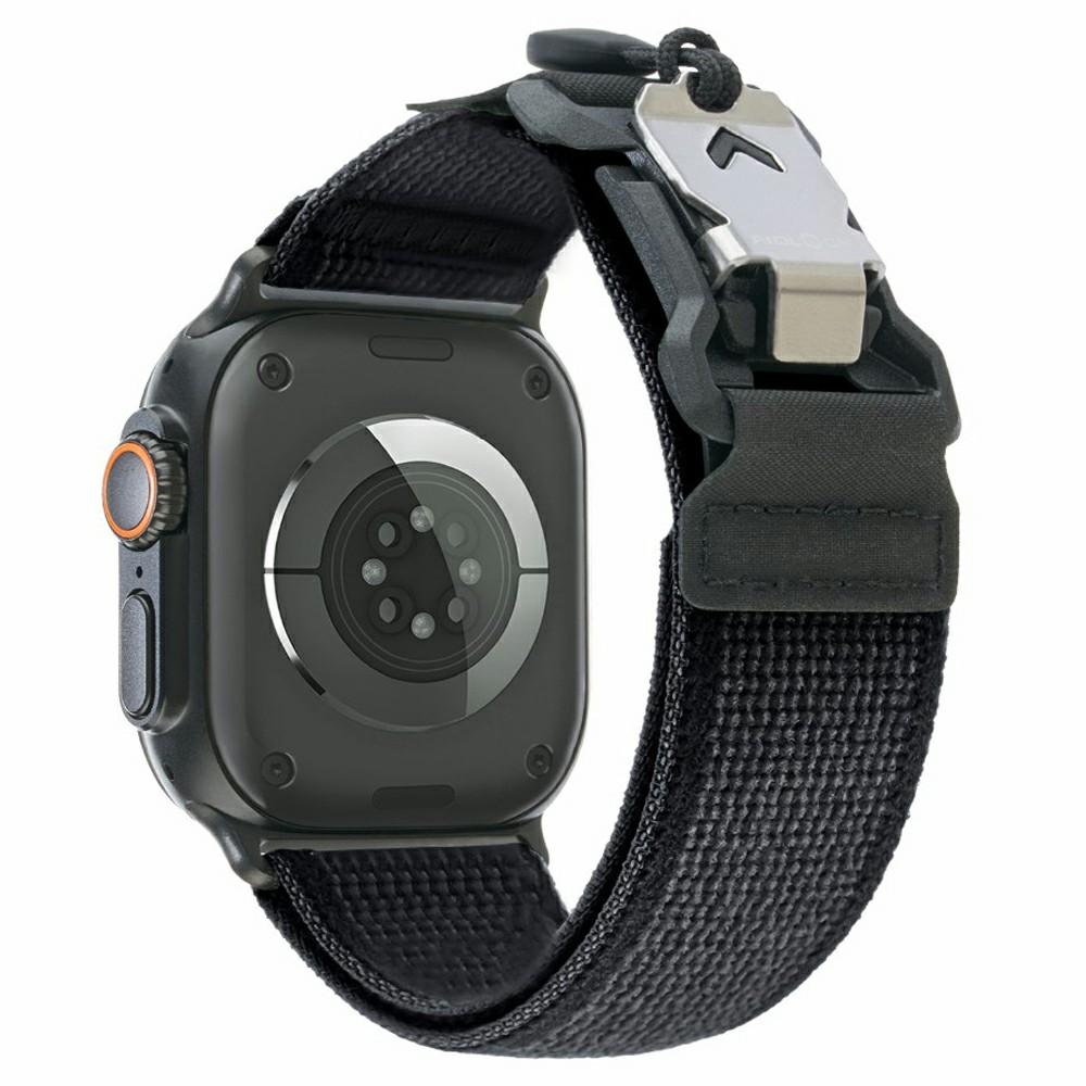 

Ремешок для Apple Watch Series 10 Ultra 9 8 7 SE 6 5 4 3 2 1 46 мм 49 мм 45 мм 44 мм 42 мм Нейлоновый ремешок с магнитной застежкой FIDLOCK Black