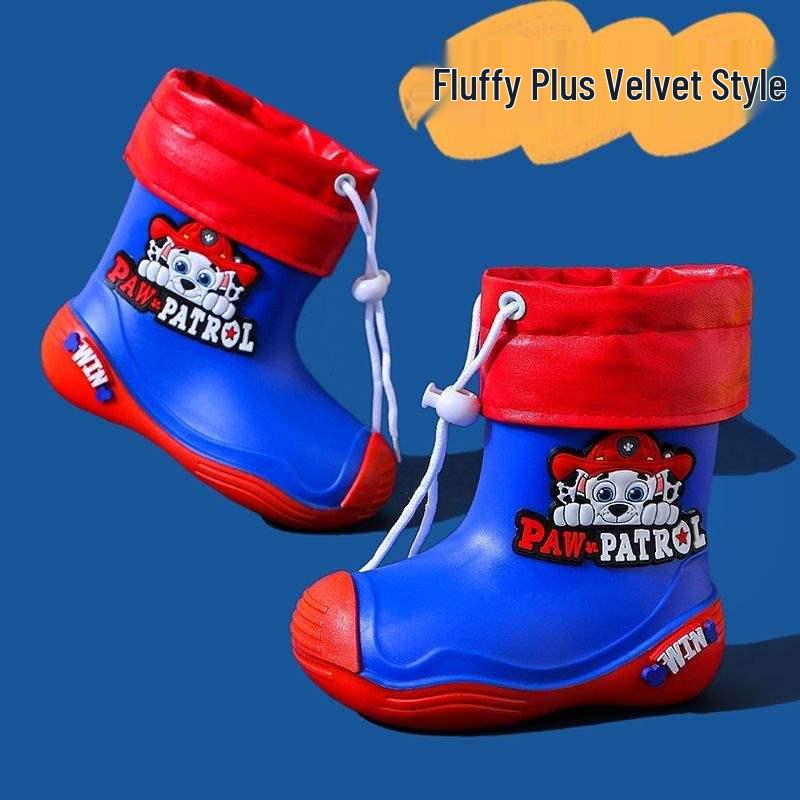 Paw Patrol Kids' Non-slip Fleece-Lined Waterproof Rain Boots for Toddlers & Infants