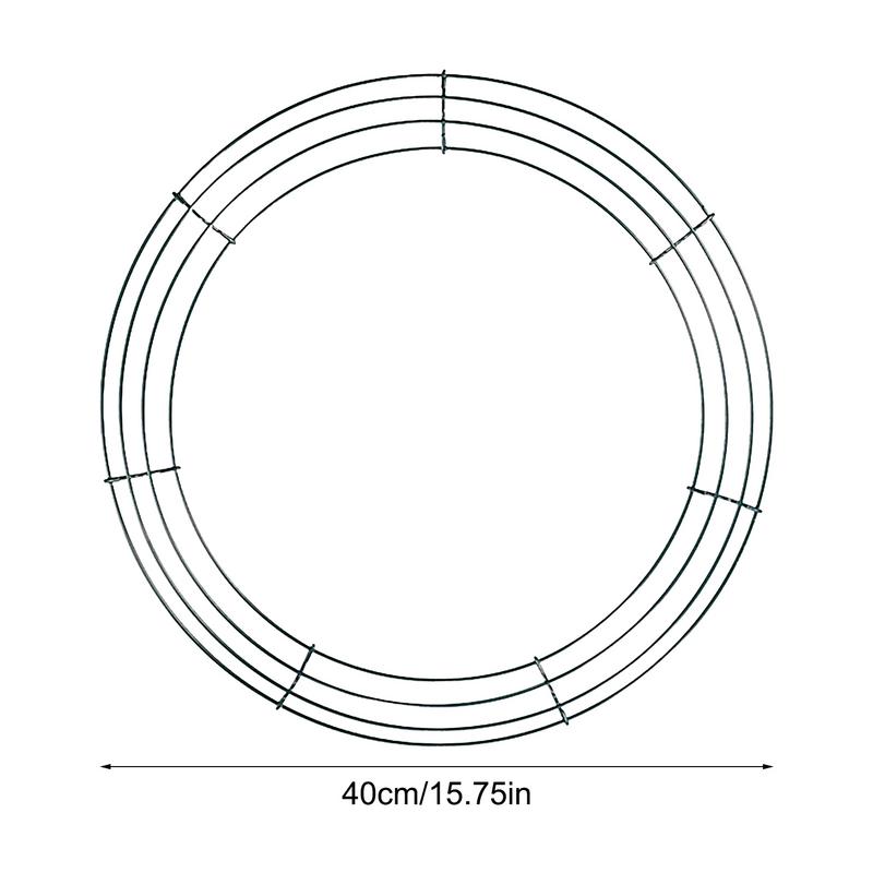 Wire Wreath Frame Metal Round Wreath Frame Base Christmas Metal Wire Frame Form Holiday Party Decoration Making Kit for Floral