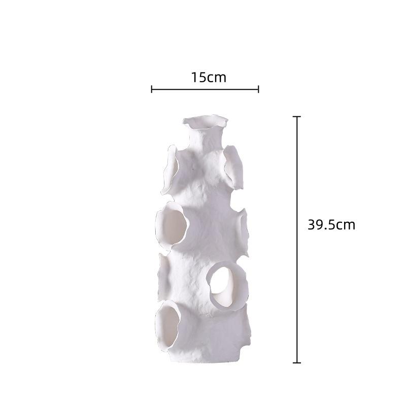 Ceramic Crafts Flower Vase Stereoscopic Embracing Stripes Flower Arrangement Accessories Home Decoration Accessories
