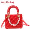 Elegant Pvc Queens Bag Small Crossbody Purse With Diamond Stitch For Daily Use