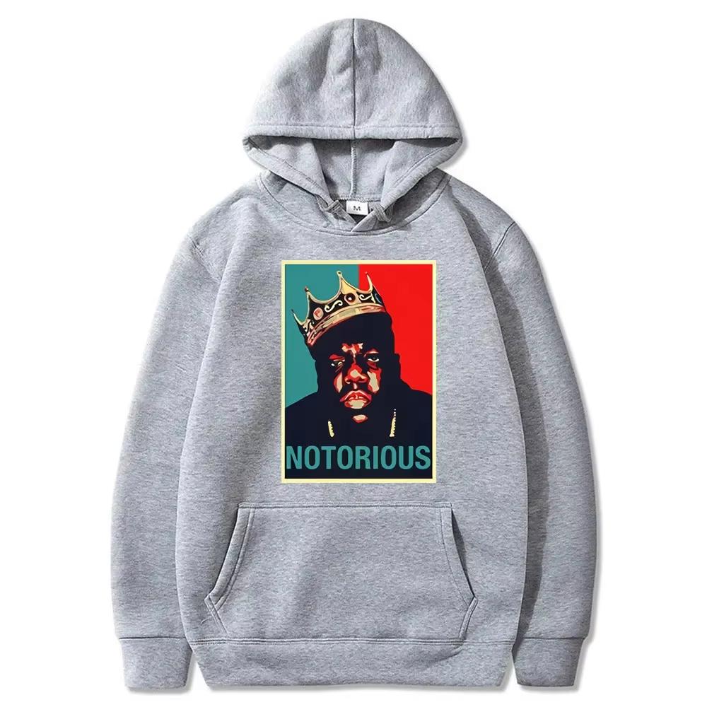RIP Notorious Print Fashion Hoodie Black Hip-hop Rock Casual Bijismore Notorious Harajuku Men's Hoodie