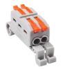 5pcs Rail Type Conjoined Quick Terminal Block Miniature Mini Terminal Block 2 Hole 3 Hole 4 Hole Quick Docking Terminal