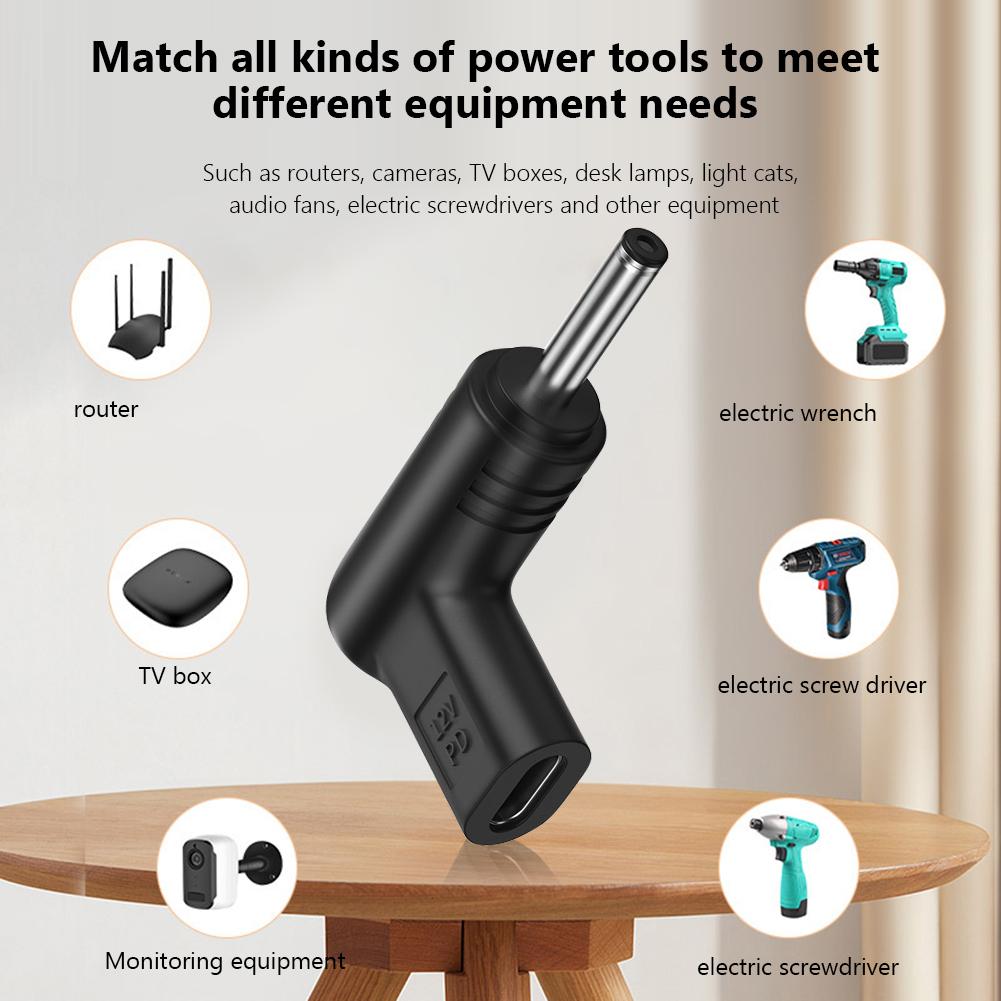 Convertitore per Spina 12V PVC USB Tipo C Femmina a DC Maschio Tipo Universale Adattatore di Alimentazione da USB-C a DC Multifunzionale per Router Tablet