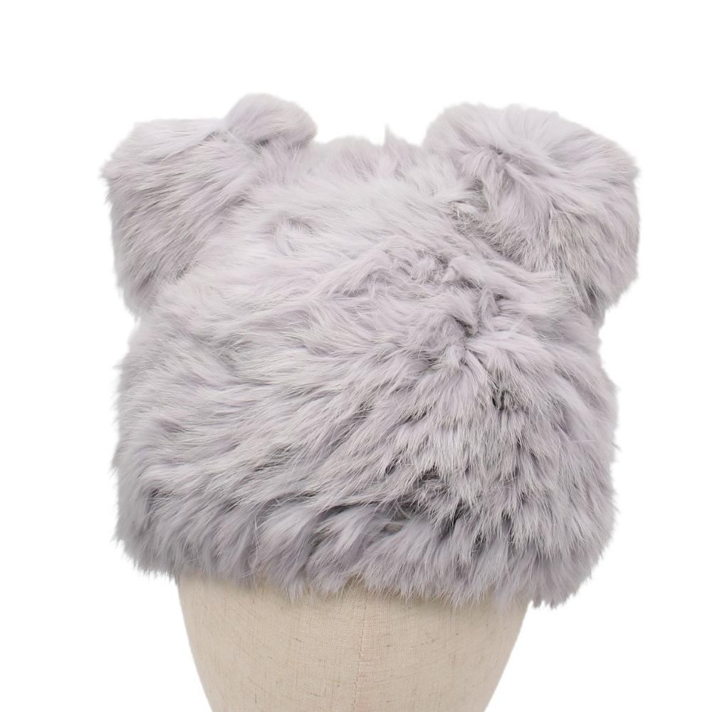 Cute Plush Hat Cat Ear Hat Bucket Hat Thermal Head Hat Winter Hat Woman One size fits all