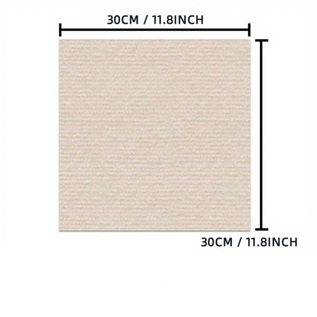 10pcs 30x30cm Easy-to-Install Self-Adhesive Striped Carpet For Office, Living Room, and Bedroom Mats With Aluminum Foil Bottom -