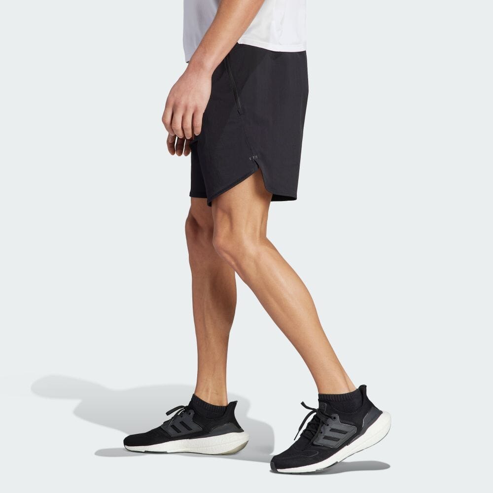 Adidas Solid Color Zipper Pocket Casual Shorts Men Shorts Black HY0775