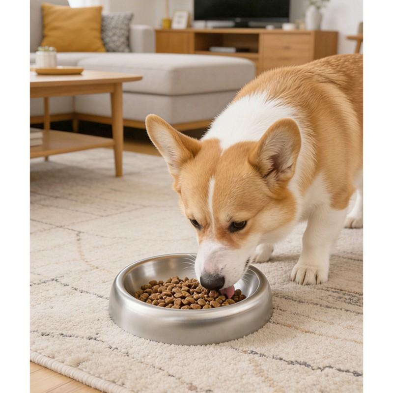 B97A-Cat Food Feeding Bowl Dog Bowl Stainless Steel Pet Feeding Feeder Bowl Durable Cheap For Small Medium Dogs