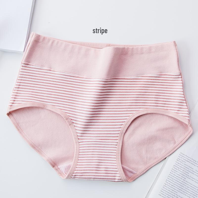 Sous-vêtement pour adolescente grande taille, coton pur antibactérien, taille haute, gainant le ventre, sans coutures, imprimé