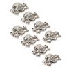 50 Sets Skull Rivets Gothic Style Beautiful Fashionable DIY Rivet Accessories for Making Shoes Belts Silver