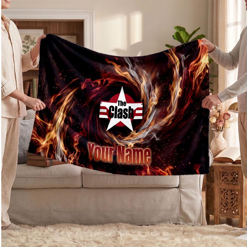 The Cure Flannel Blanket, Custom Name Text Personalized Soft Throw Blanket Home Decor Gift