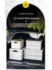 Portable Folding Picnic Basket with Wooden Top