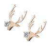 1 Pair Fashion Rhinestones Antlers Earring Women Christmas Ear Studs Girl Bohemian Crystal Ear Rings