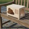 Parrot Breeding Box Ventilated Design Wooden Avian Home Box Fir Wood Avian Shelter Pull-Removable Tray Pet Supplies