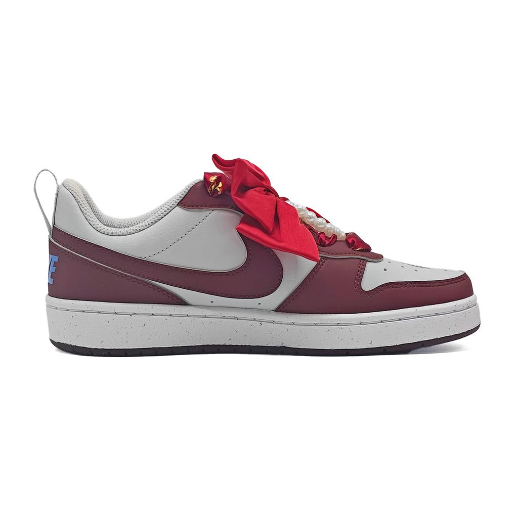 Nike Court Borough 2 Lightweight Low Top Skateboard Shoes Women's Burgundy DV5456-006(Team604- )