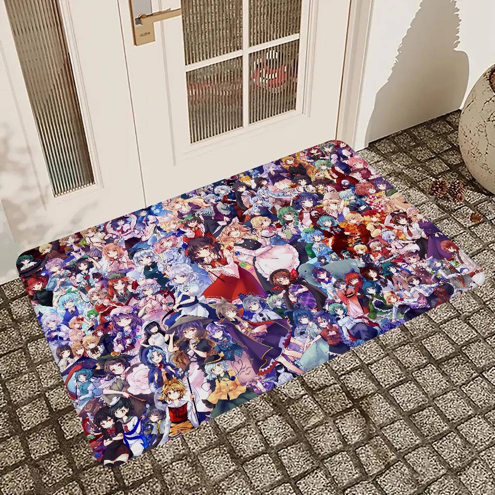 Classic T-Touhou P-Project Floor Mat INS Style Soft Bedroom Floor House Laundry Room Mat Anti-skid Household Carpets