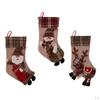 Christmas Decoration Stocking, Non-woven Fabric, Santa, Elk, Snowman