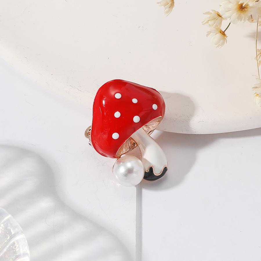 

Брошь-гриб с инкрустацией жемчугом: Высококачественная пряжка для шарфа и украшение для пальто для женщин